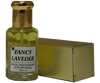 Bottle of Fancy Lavender fragrance with aqua notes, featuring a gold cap and elegant packaging.