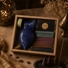 Fish Incense Gift Set featuring assorted cones, sticks, and a ceramic fish holder in an elegant box.