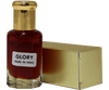 Luxury fragrance Glory bottle with gold cap and box, made in India.